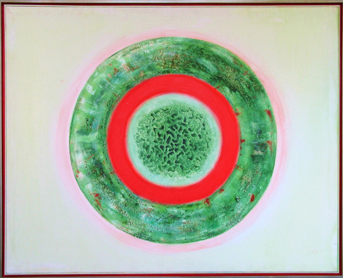 Target Earth 40x50 acrylic on stretched canvas