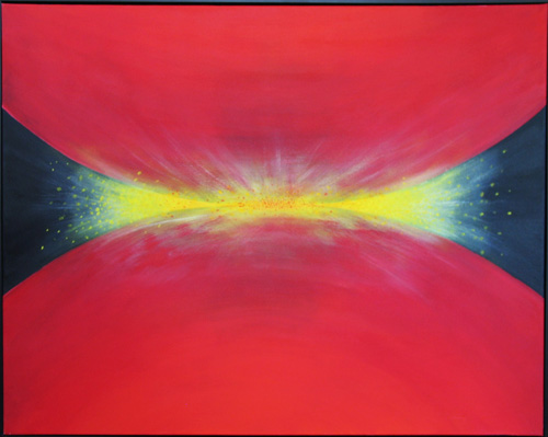 Exploding worlds 40x50 acrylic on stretched canvas